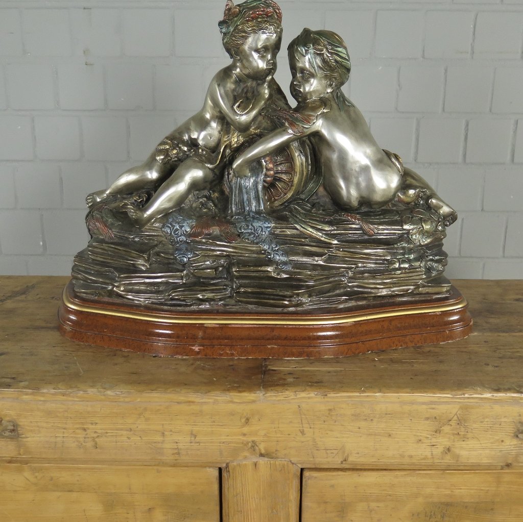 Skulptur Dekoration Kinder Bronze 0,45 m