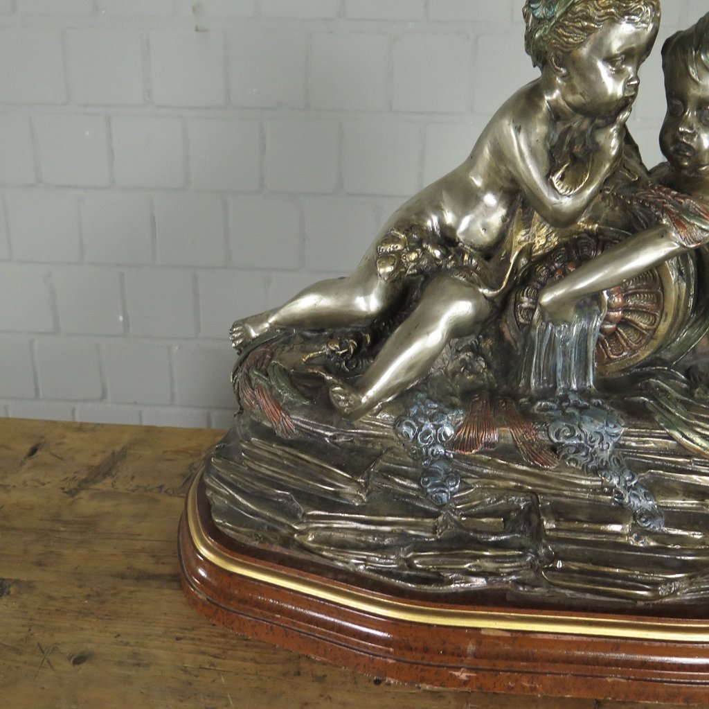 Skulptur Dekoration Kinder Bronze 0,45 m