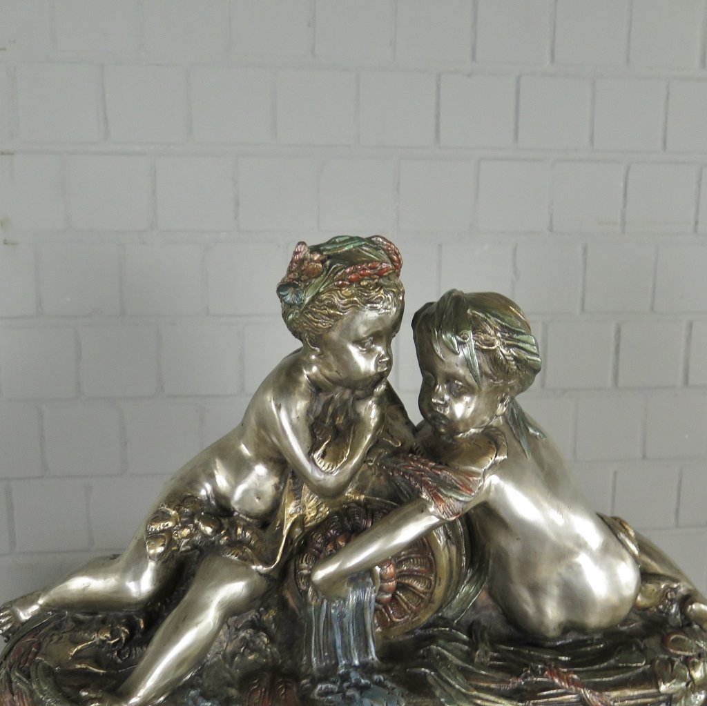 Skulptur Dekoration Kinder Bronze 0,45 m
