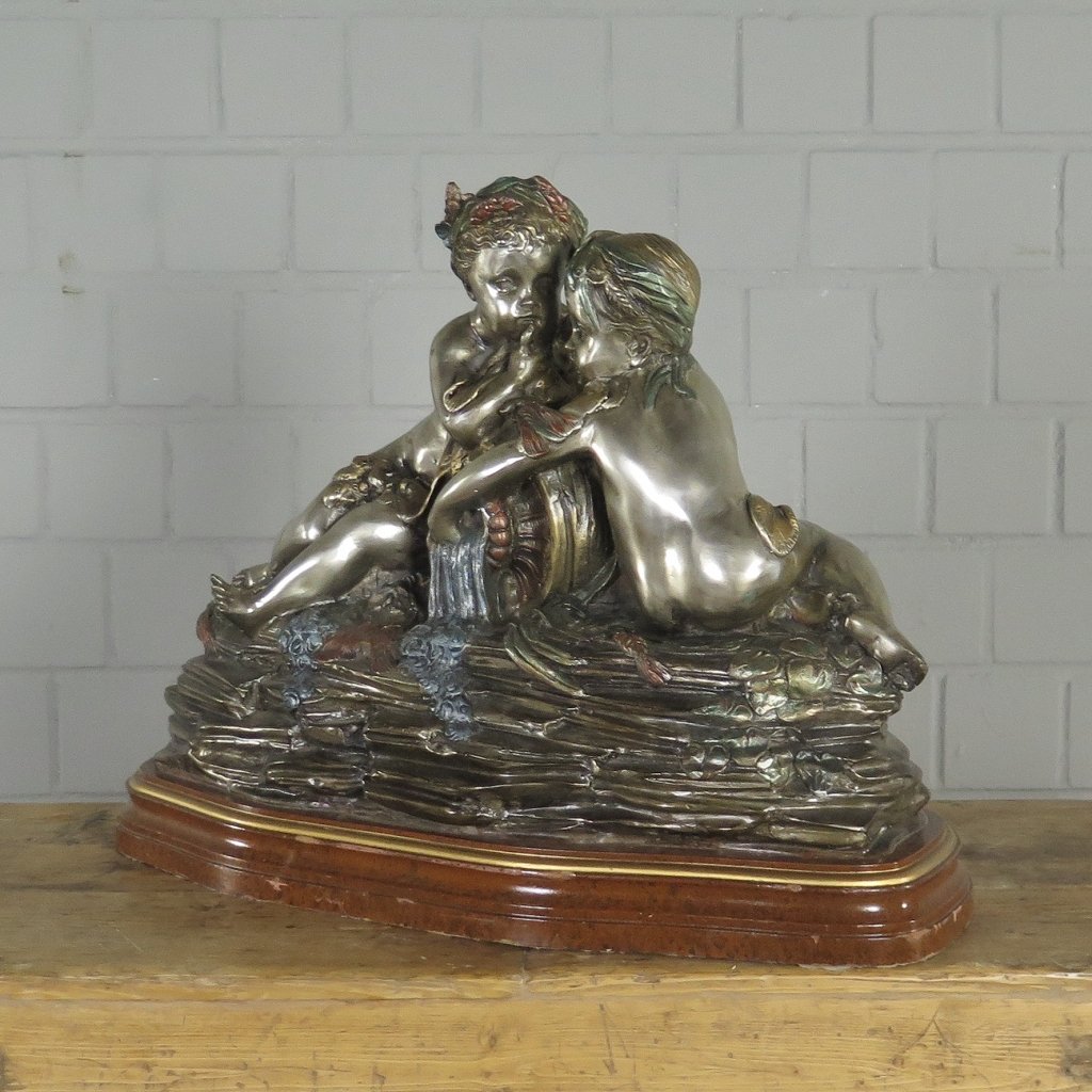 Skulptur Dekoration Kinder Bronze 0,45 m