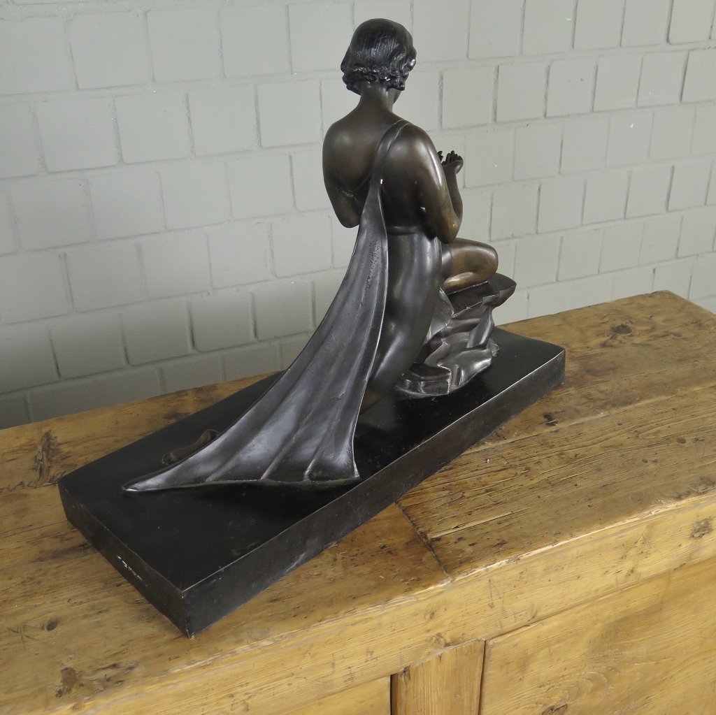 Skulptur Dekoration Tänzerin Frau Bronze 0,44 m