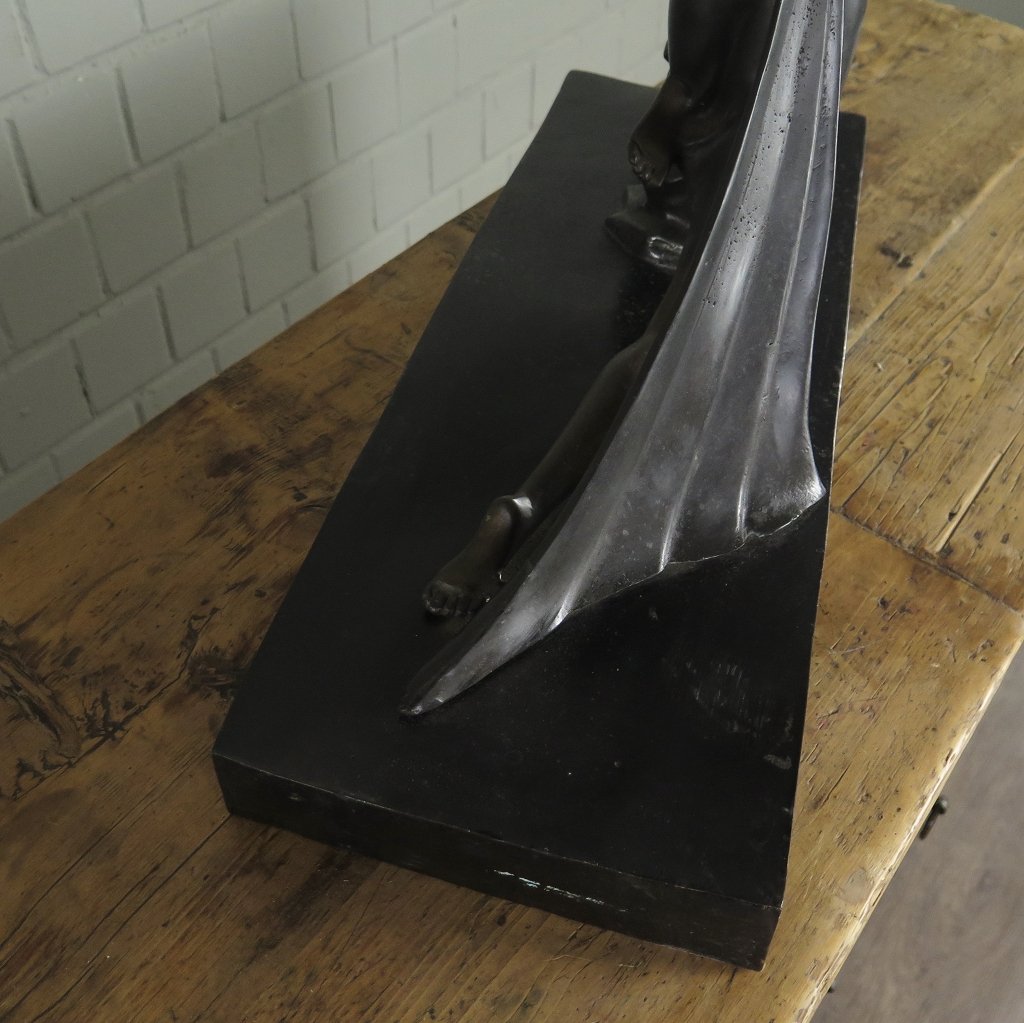 Skulptur Dekoration Tänzerin Frau Bronze 0,44 m