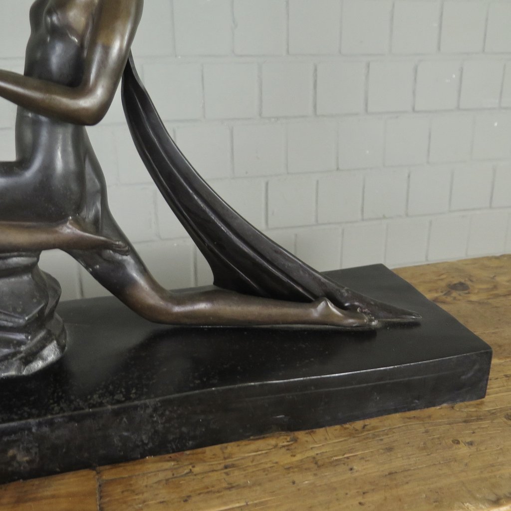 Skulptur Dekoration Tänzerin Frau Bronze 0,44 m