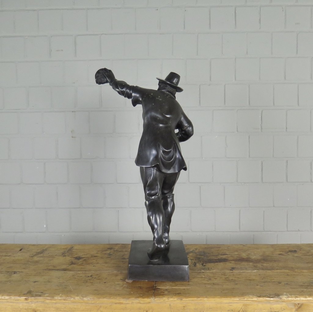 Skulptur Softballspieler Bronze 0,62m