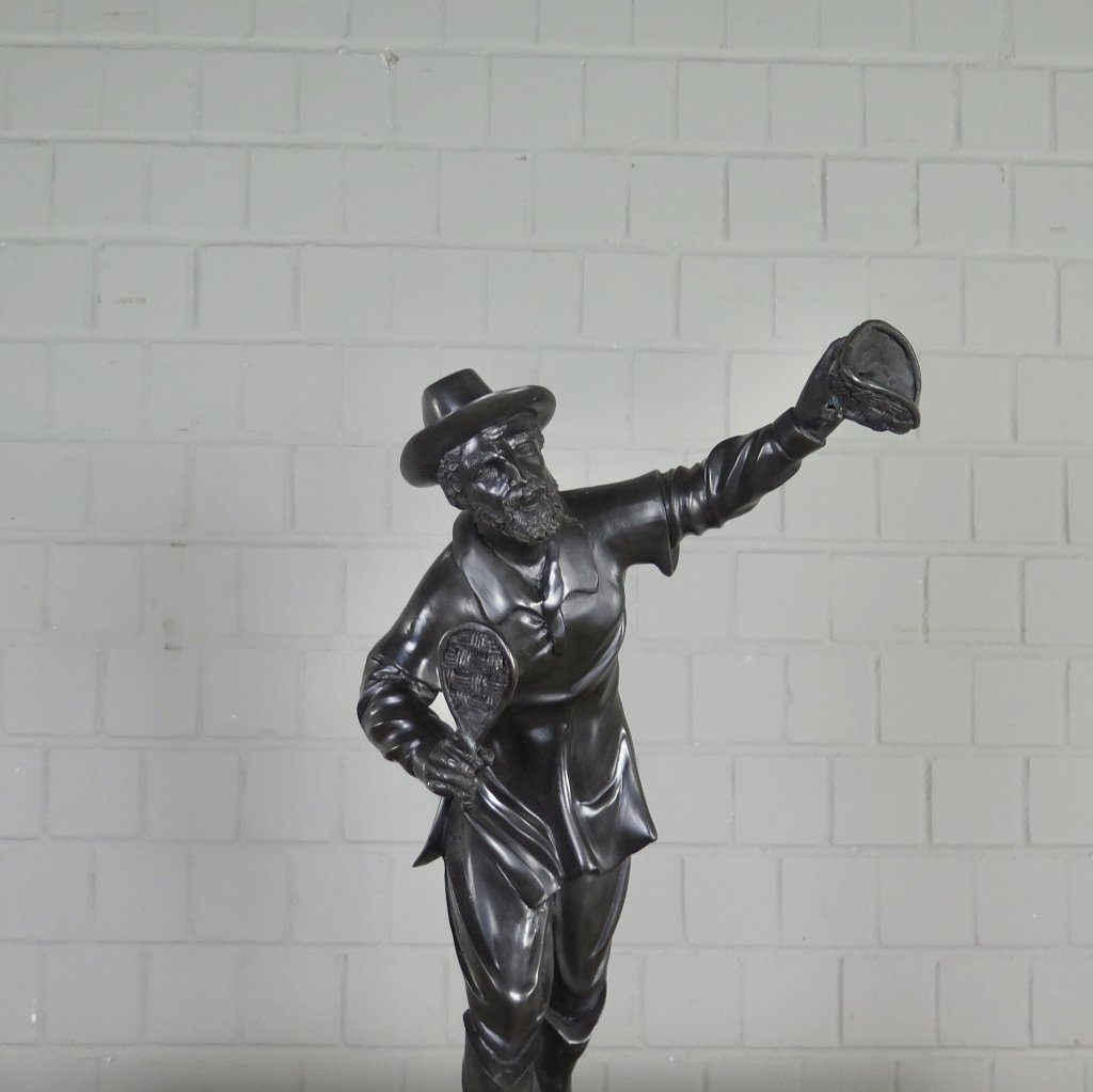 Skulptur Softballspieler Bronze 0,62m