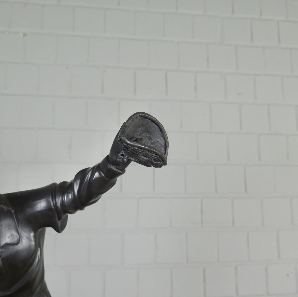 Skulptur Softballspieler Bronze 0,62m