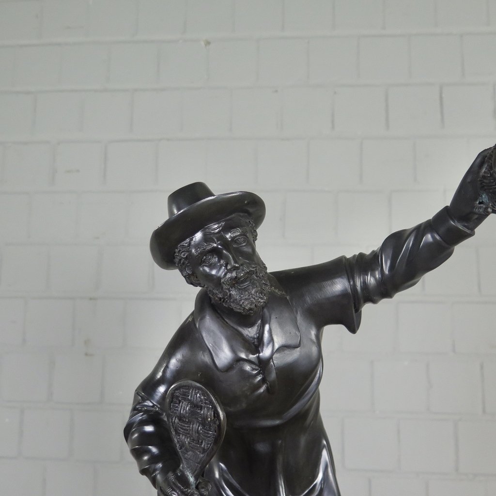 Skulptur Softballspieler Bronze 0,62m