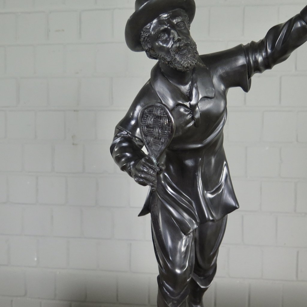 Skulptur Softballspieler Bronze 0,62m