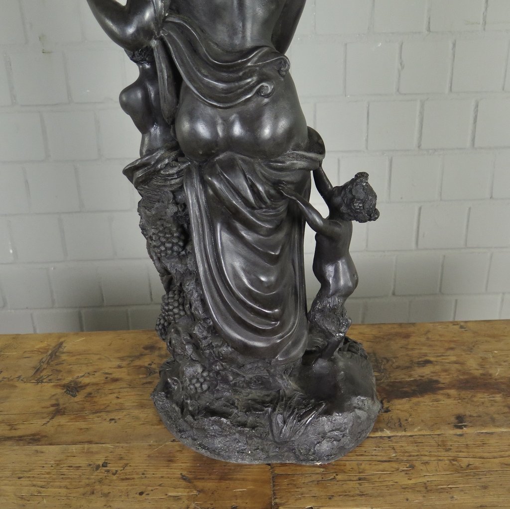 Skulptur Dekoration Frau mit Kindern Bronze 0,65 m