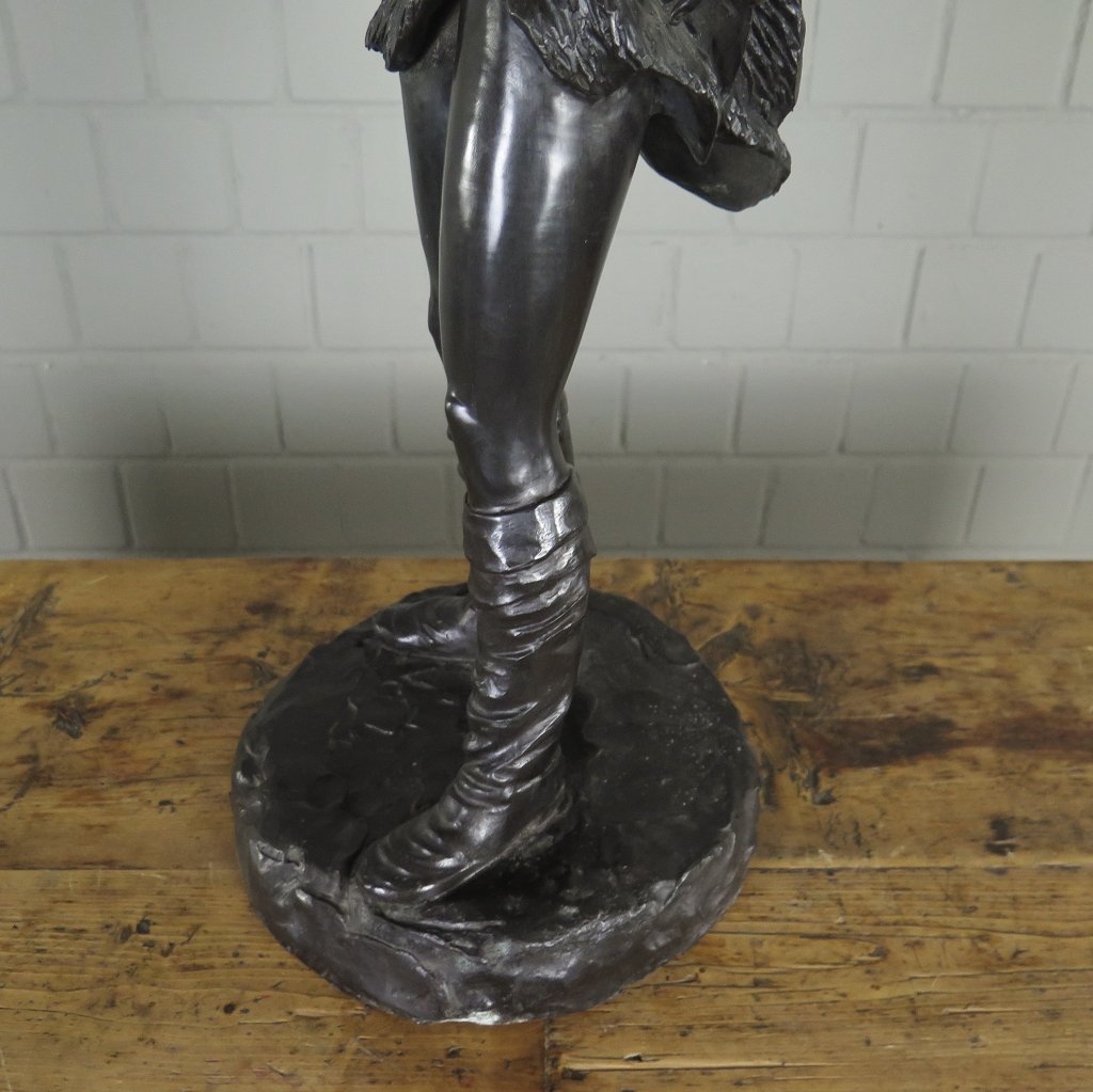 Skulptur Dekoration Wikinger Bronze 0,83 m