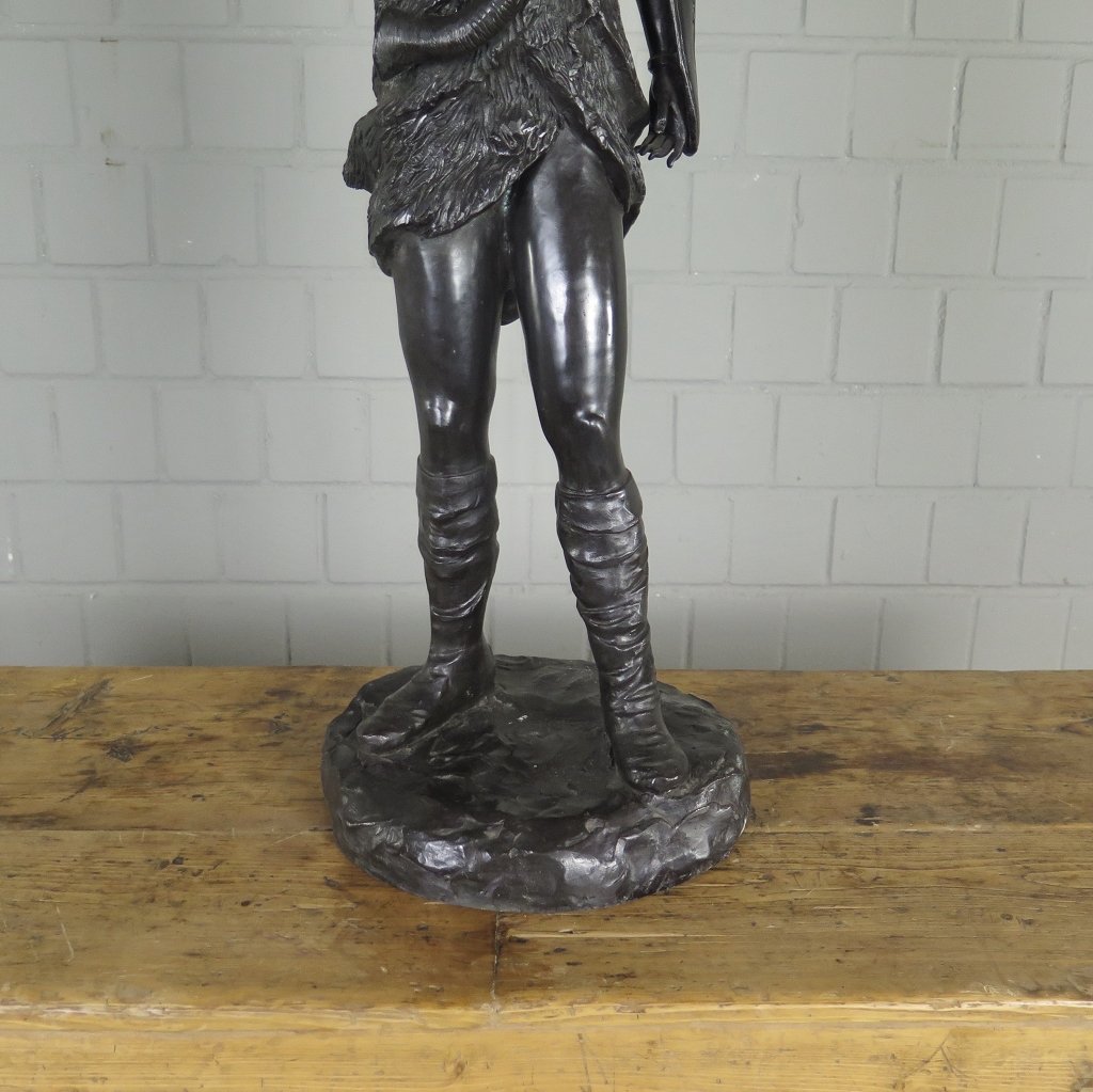 Skulptur Dekoration Wikinger Bronze 0,83 m