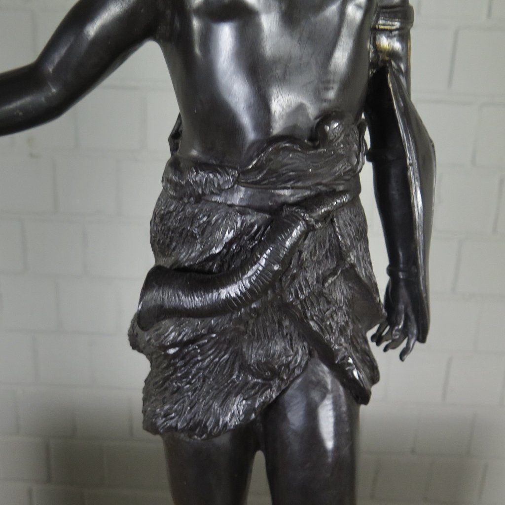 Skulptur Dekoration Wikinger Bronze 0,83 m