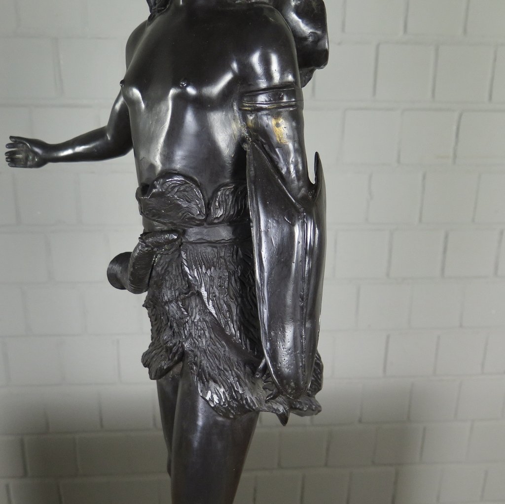 Skulptur Dekoration Wikinger Bronze 0,83 m