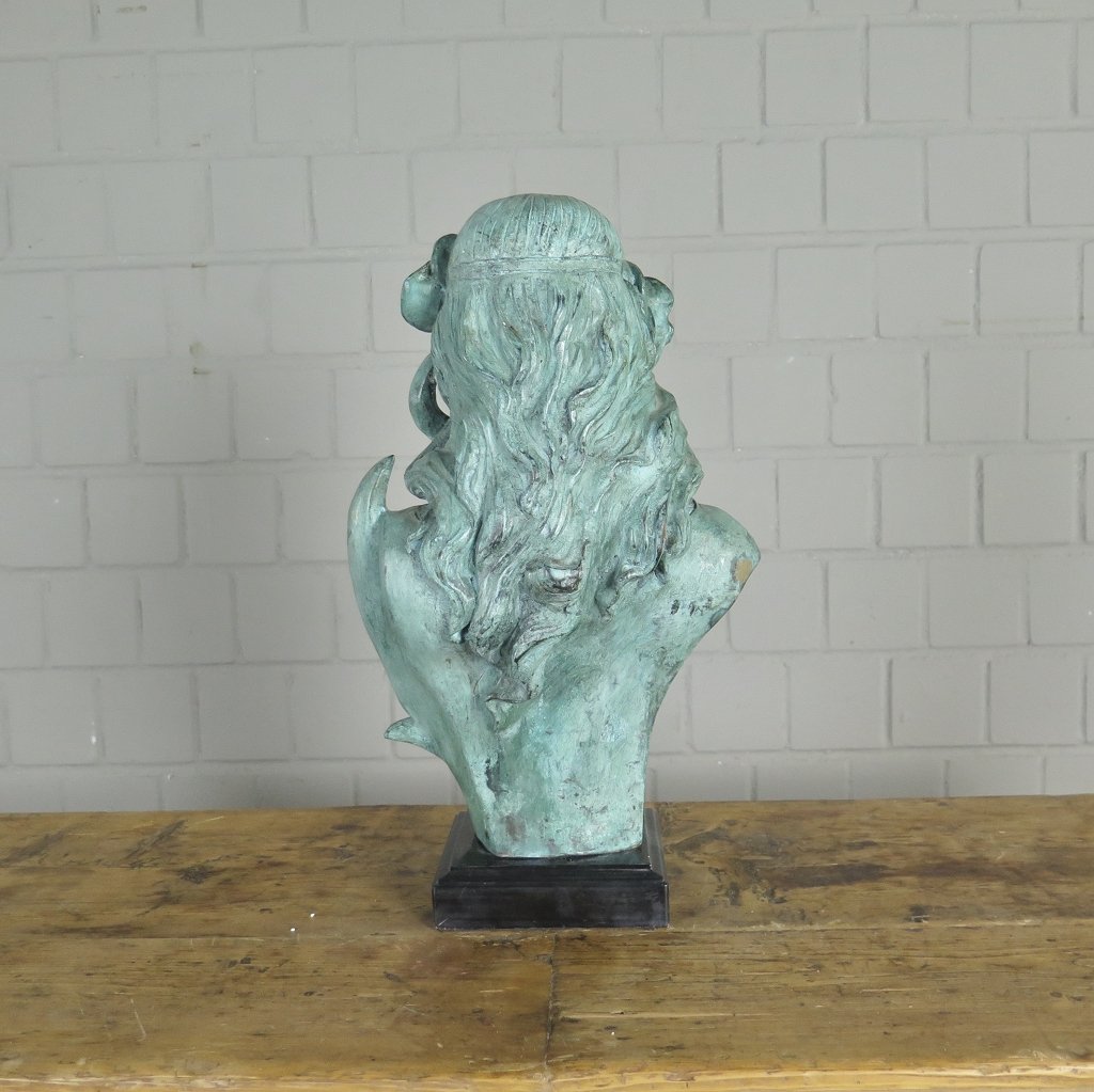 Skulptur Dekoration Büste Frau Bronze 0,45 m
