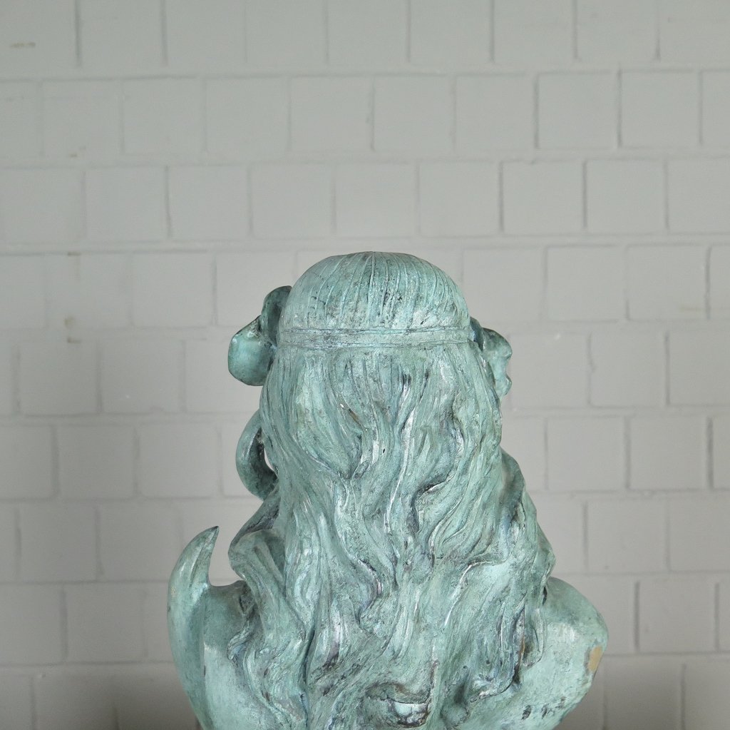 Skulptur Dekoration Büste Frau Bronze 0,45 m