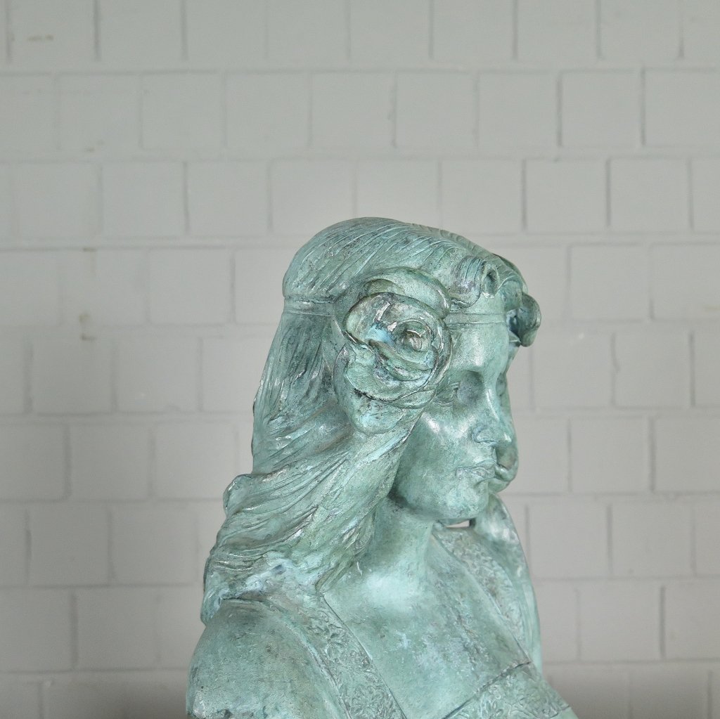Skulptur Dekoration Büste Frau Bronze 0,45 m