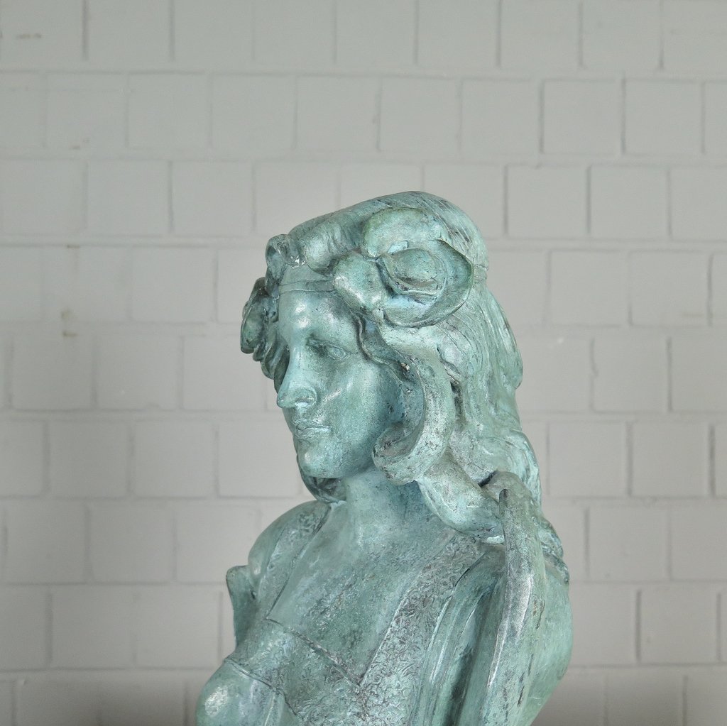 Skulptur Dekoration Büste Frau Bronze 0,45 m