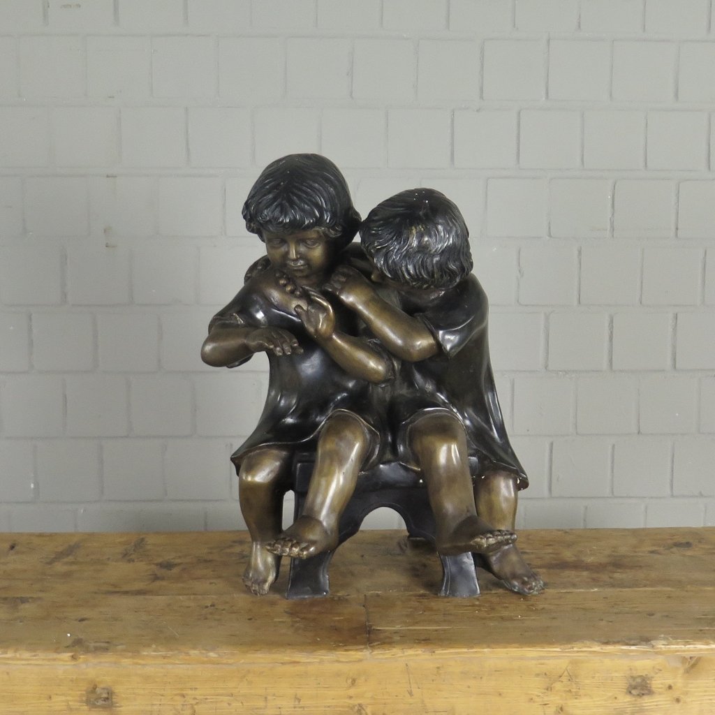 Skulptur Dekoration Kinder Bronze 0,55 m