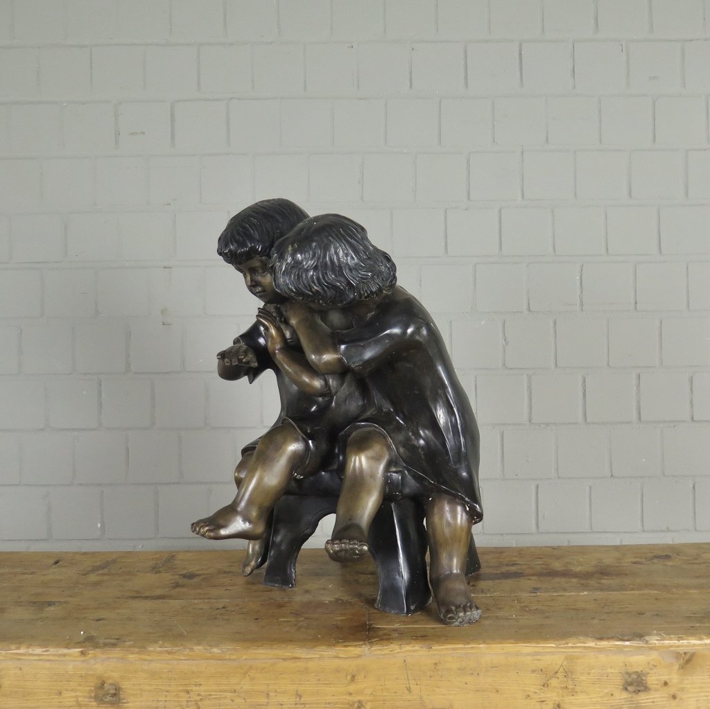 Skulptur Dekoration Kinder Bronze 0,55 m