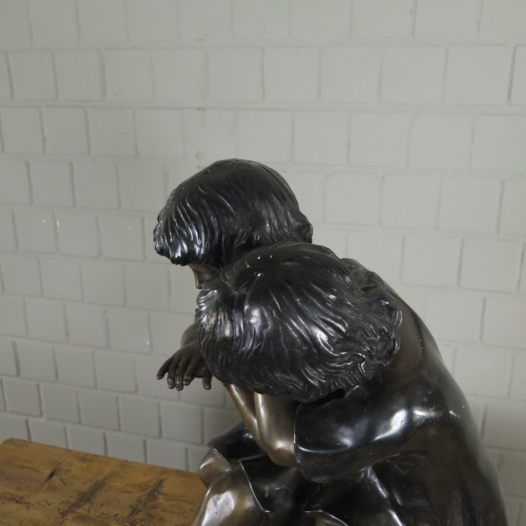 Skulptur Dekoration Kinder Bronze 0,55 m