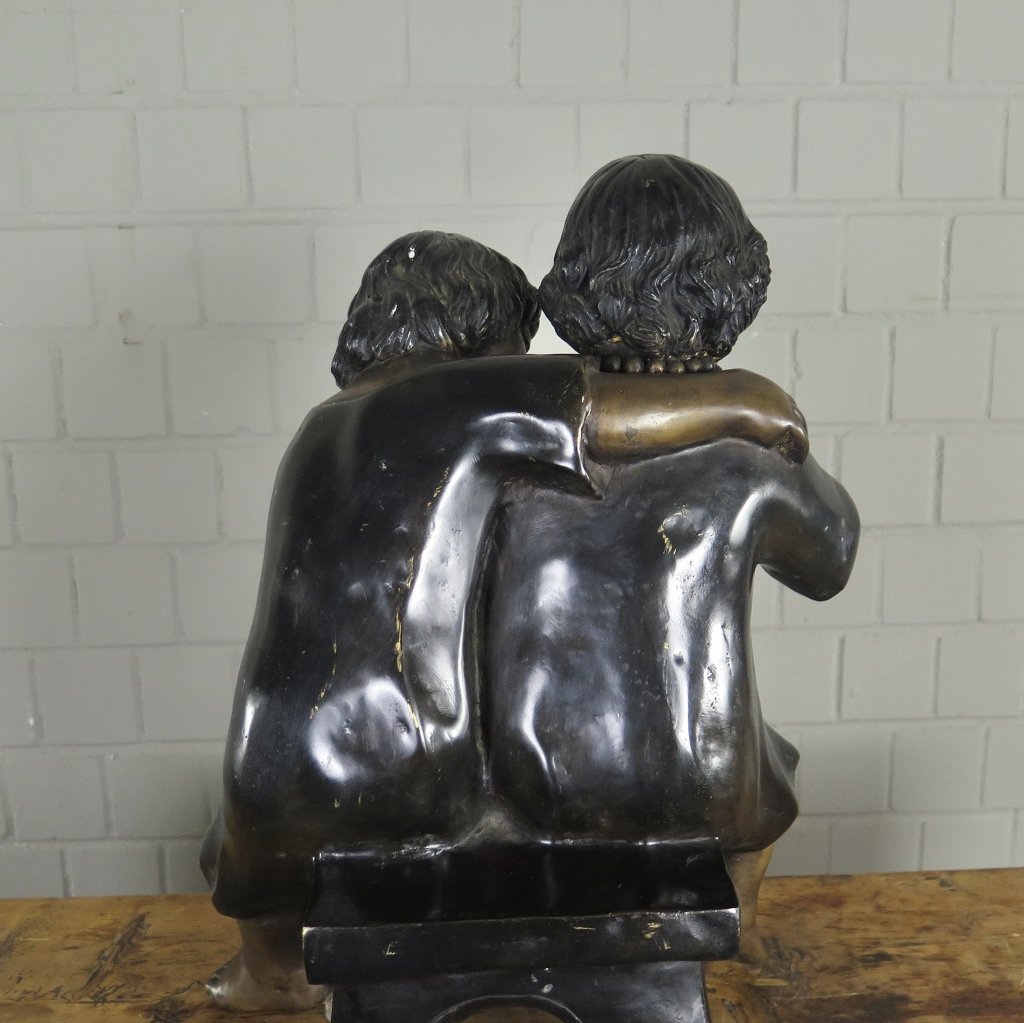 Skulptur Dekoration Kinder Bronze 0,55 m