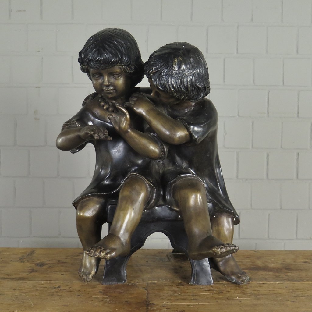 Skulptur Dekoration Kinder Bronze 0,55 m