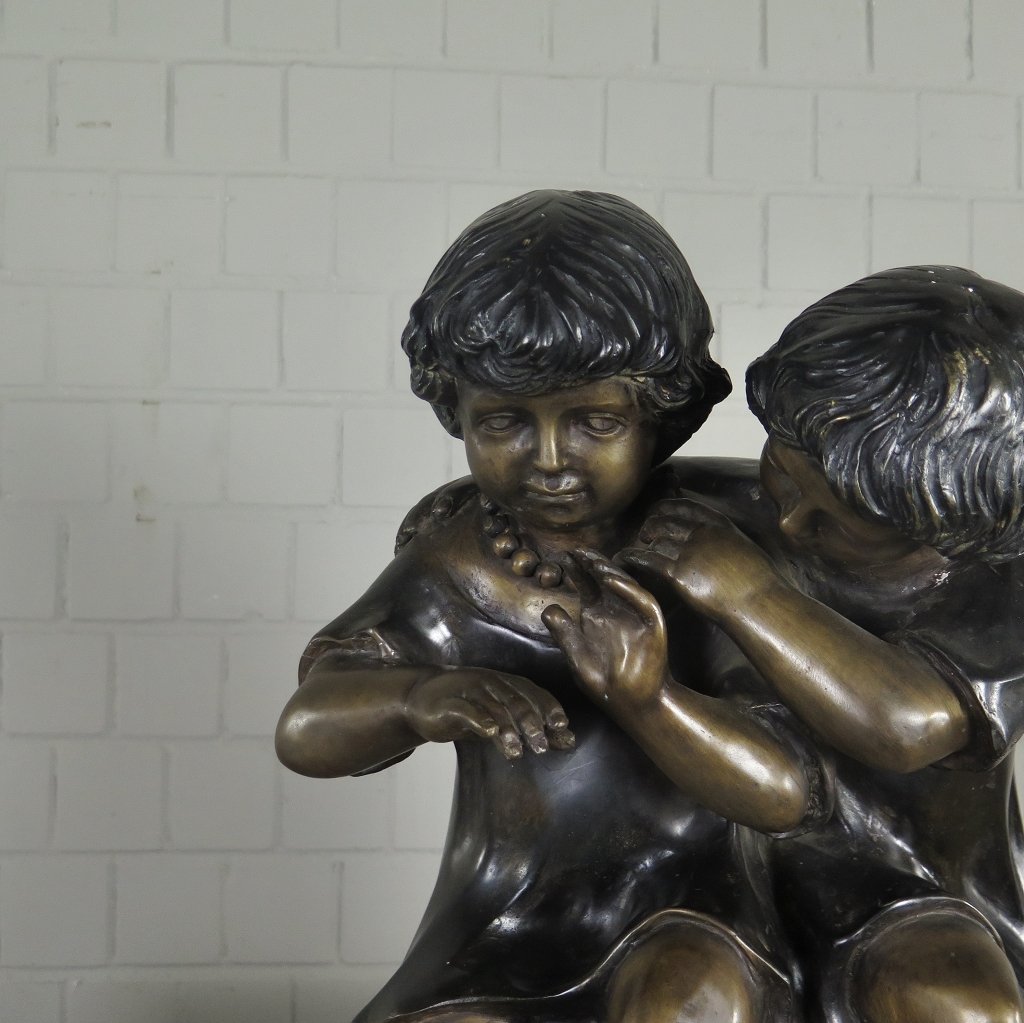 Skulptur Dekoration Kinder Bronze 0,55 m