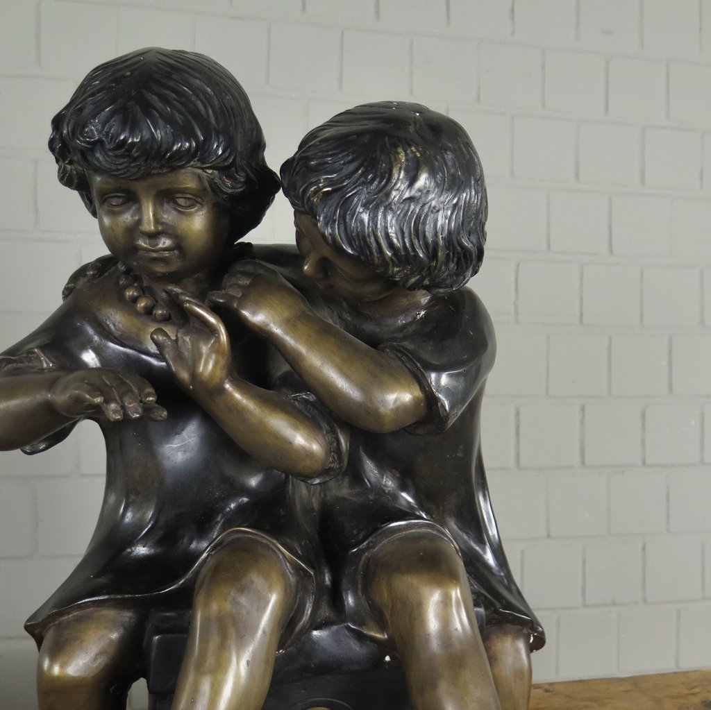 Skulptur Dekoration Kinder Bronze 0,55 m