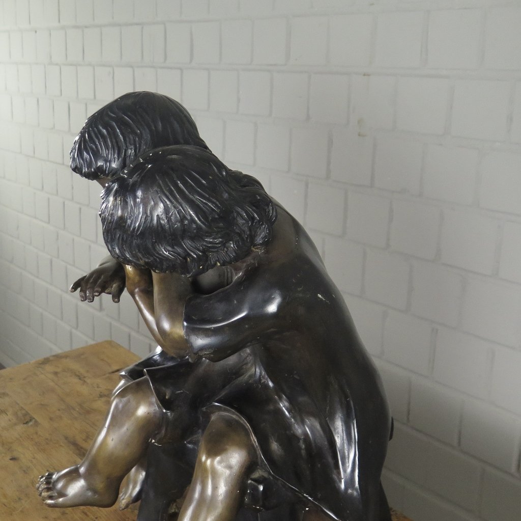 Skulptur Dekoration Kinder Bronze 0,55 m