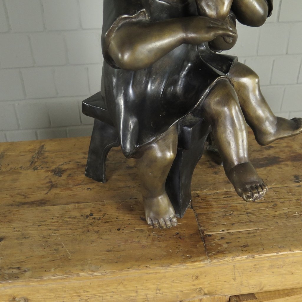 Skulptur Dekoration Kinder Bronze 0,55 m