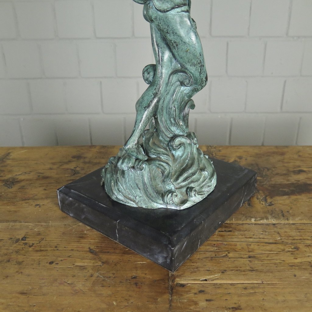 Kerzenständer Kandelaber Skulptur Frau Venus Bronze 0,50 m