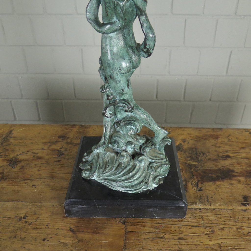 Kerzenständer Kandelaber Skulptur Frau Venus Bronze 0,50 m
