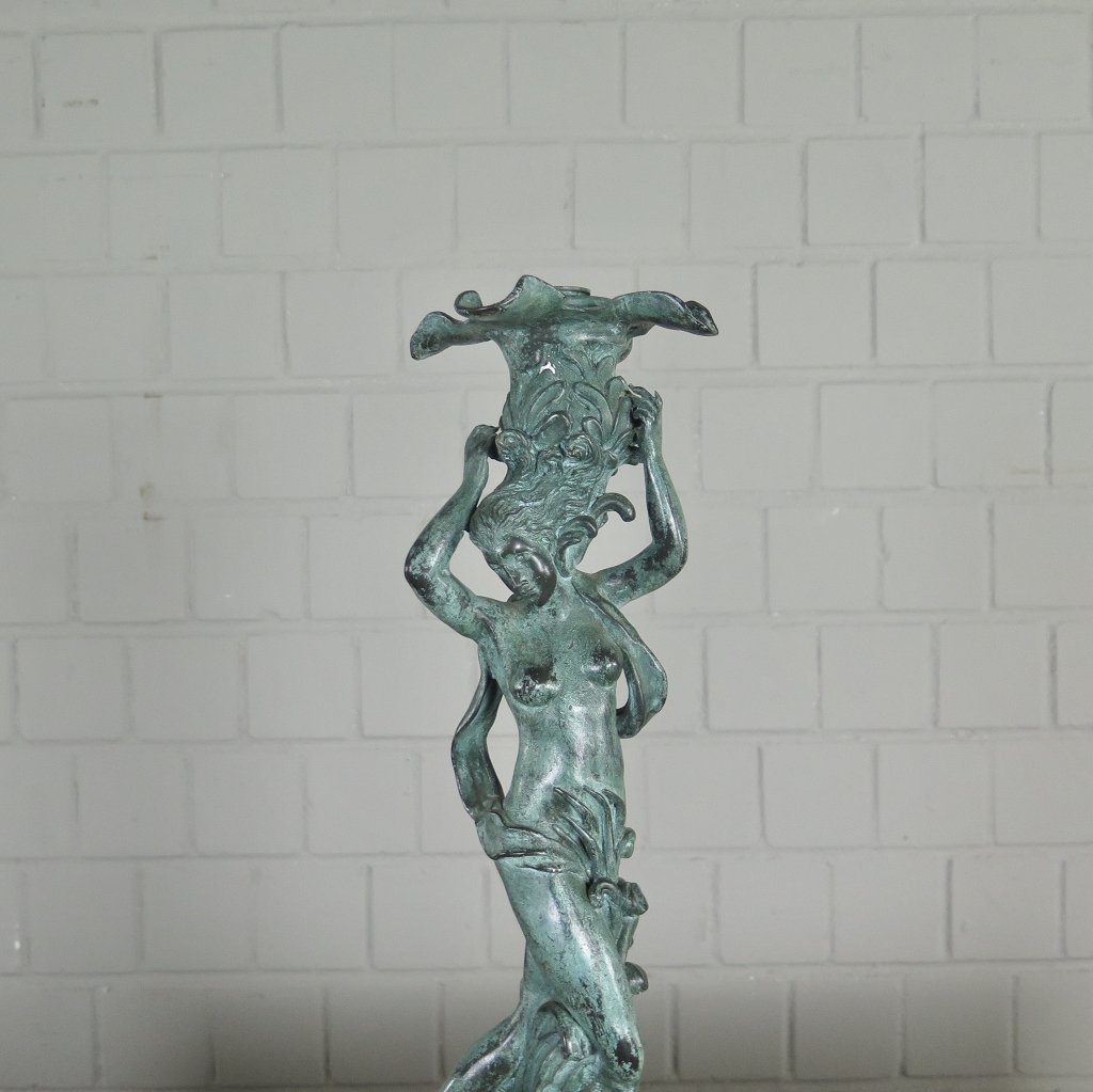 Kerzenständer Kandelaber Skulptur Frau Venus Bronze 0,50 m