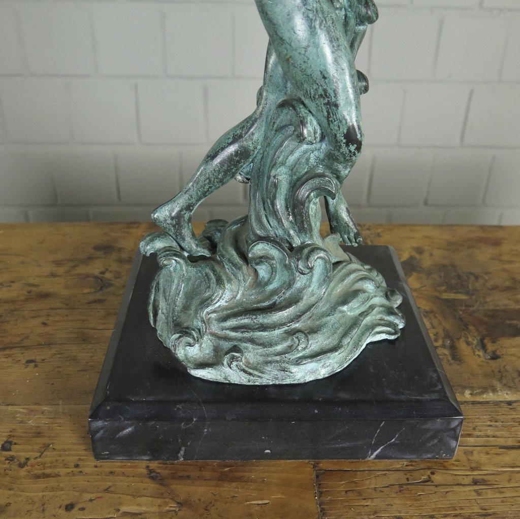 Kerzenständer Kandelaber Skulptur Frau Venus Bronze 0,50 m