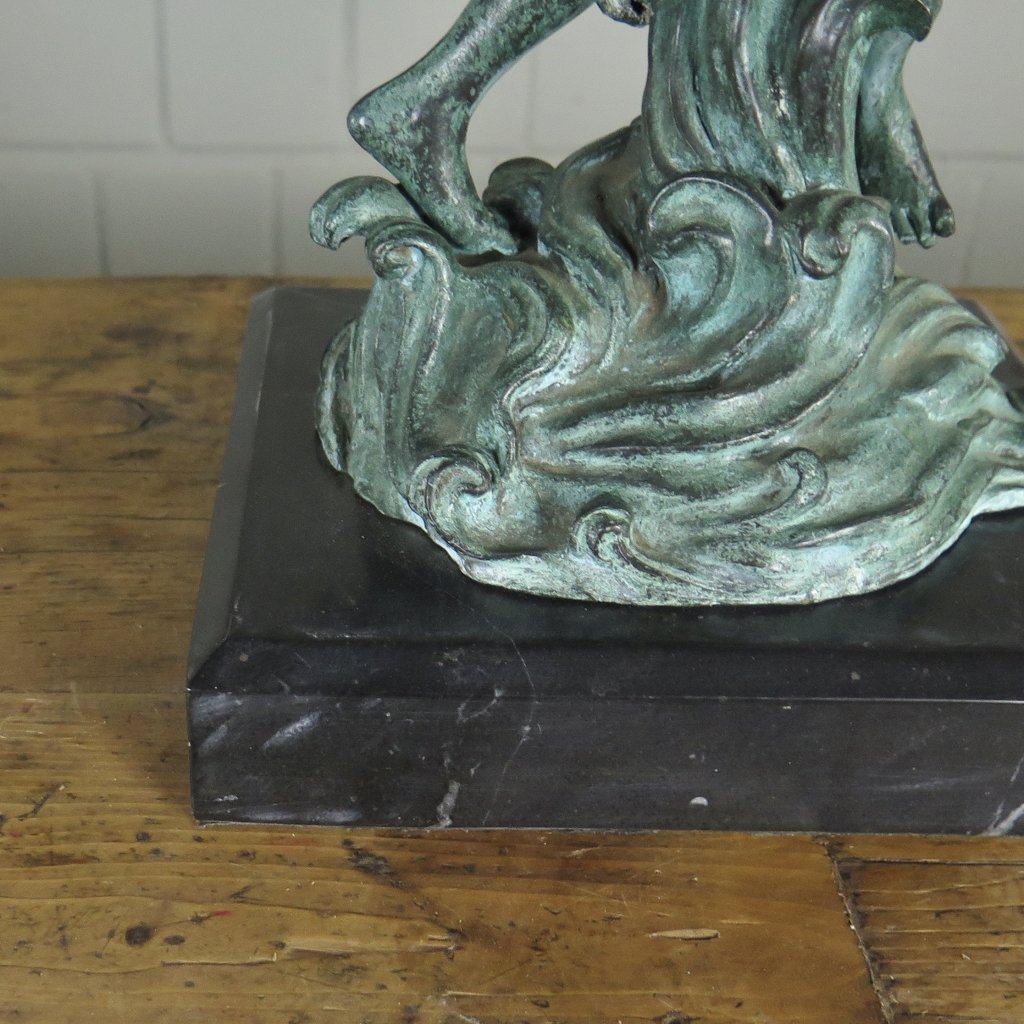 Kerzenständer Kandelaber Skulptur Frau Venus Bronze 0,50 m