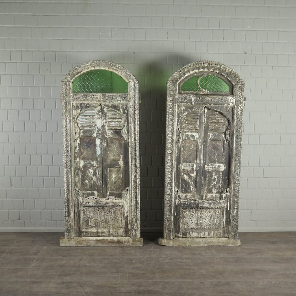 Fenster Balkonfenster Jugendstil 1900 Teakholz