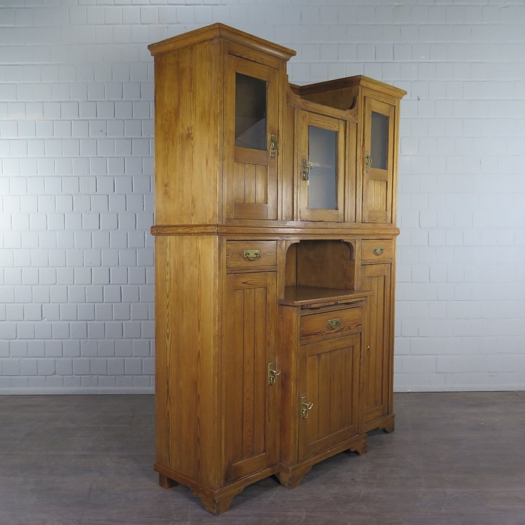 Buffetschrank Küchenschrank Jugendstil 1910 Kiefer    