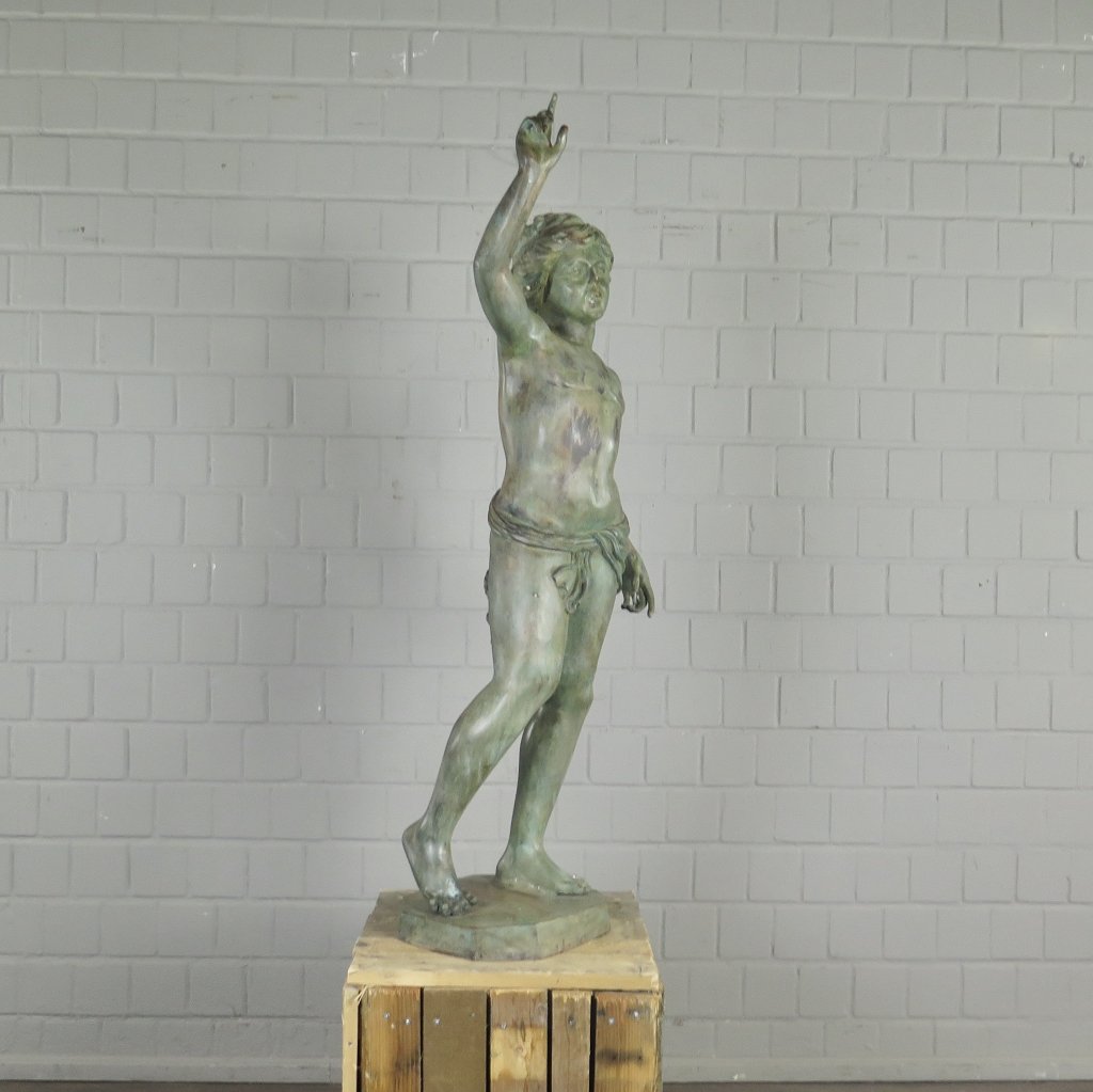 Skulptur Dekoration Mann 1,21 m Bronze