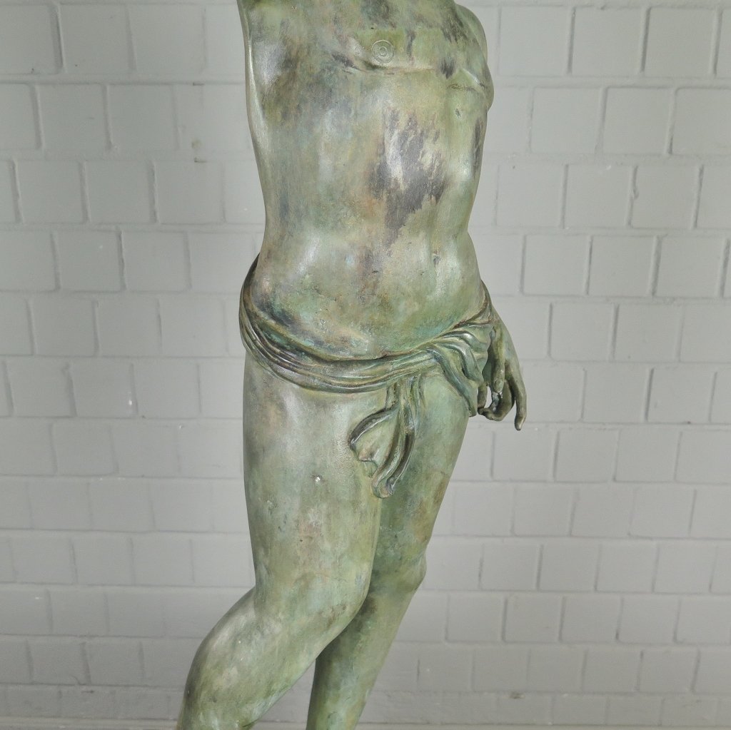 Skulptur Dekoration Mann 1,21 m Bronze