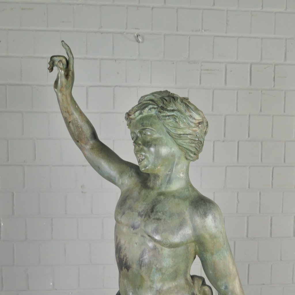 Skulptur Dekoration Mann 1,21 m Bronze