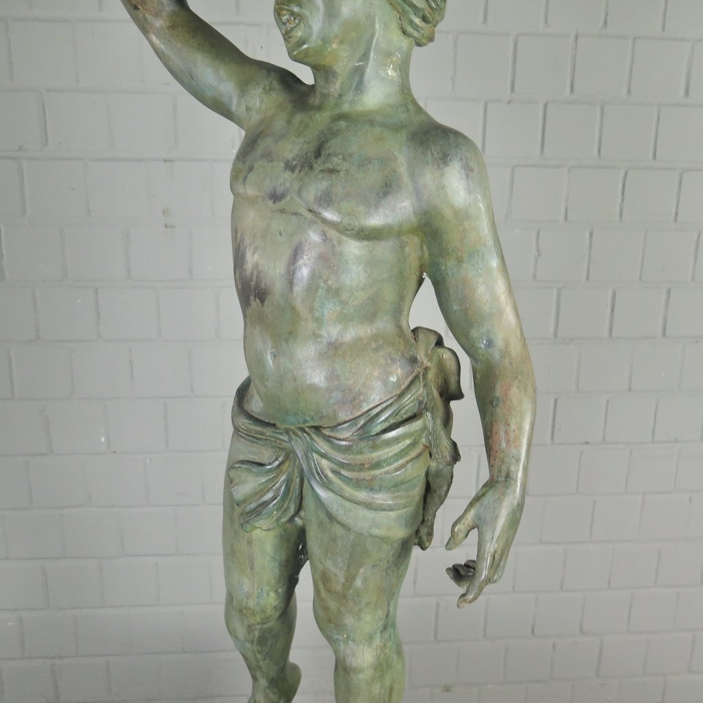 Skulptur Dekoration Mann 1,21 m Bronze