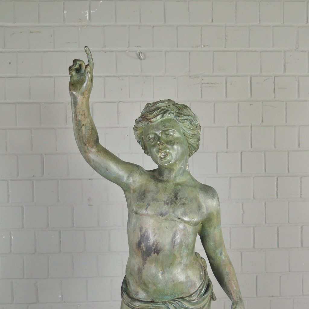Skulptur Dekoration Mann 1,21 m Bronze