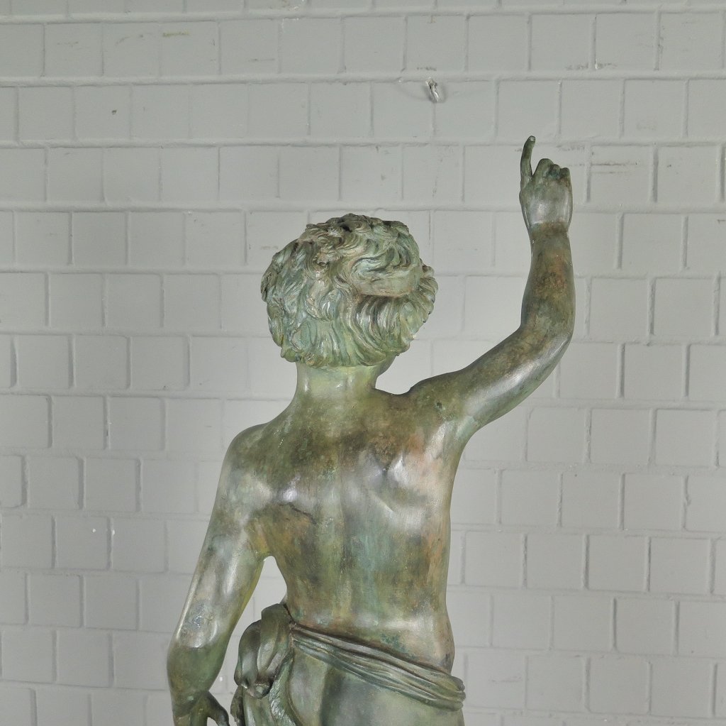 Skulptur Dekoration Mann 1,21 m Bronze