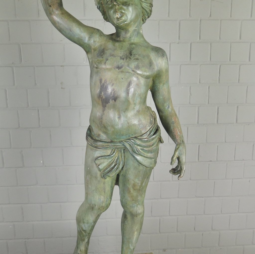 Skulptur Dekoration Mann 1,21 m Bronze