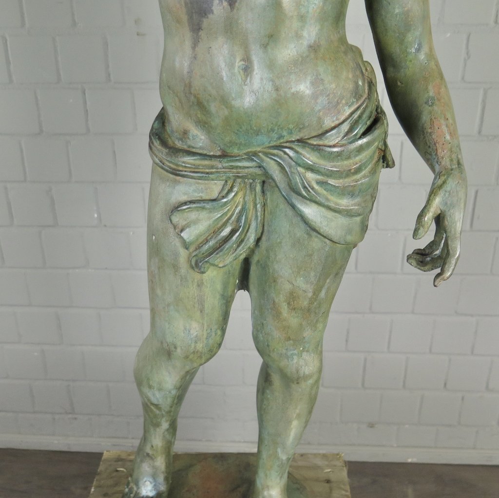 Skulptur Dekoration Mann 1,21 m Bronze
