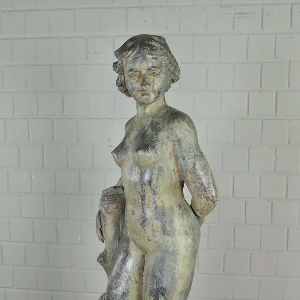 Skulptur Dekoration Frau Bronze 1,02 m