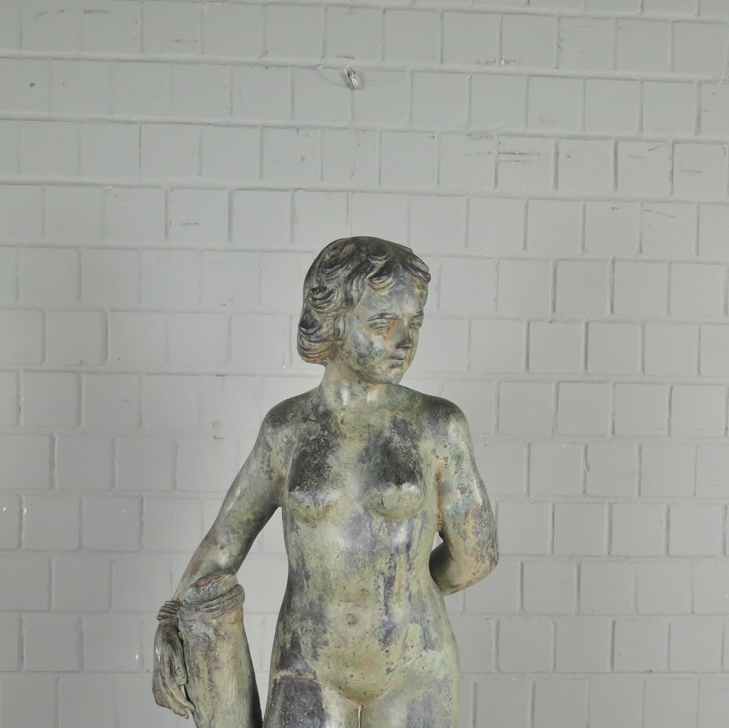 Skulptur Dekoration Frau Bronze 1,02 m