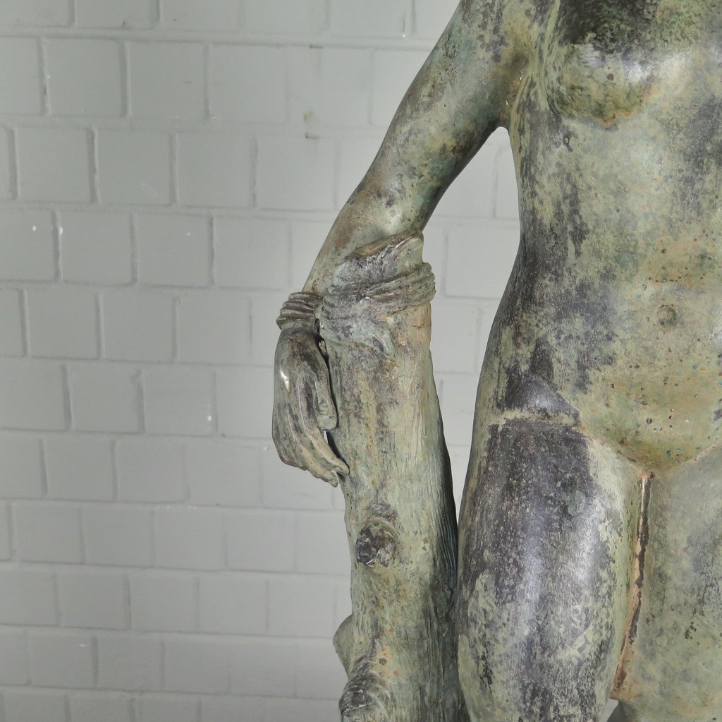 Skulptur Dekoration Frau Bronze 1,02 m