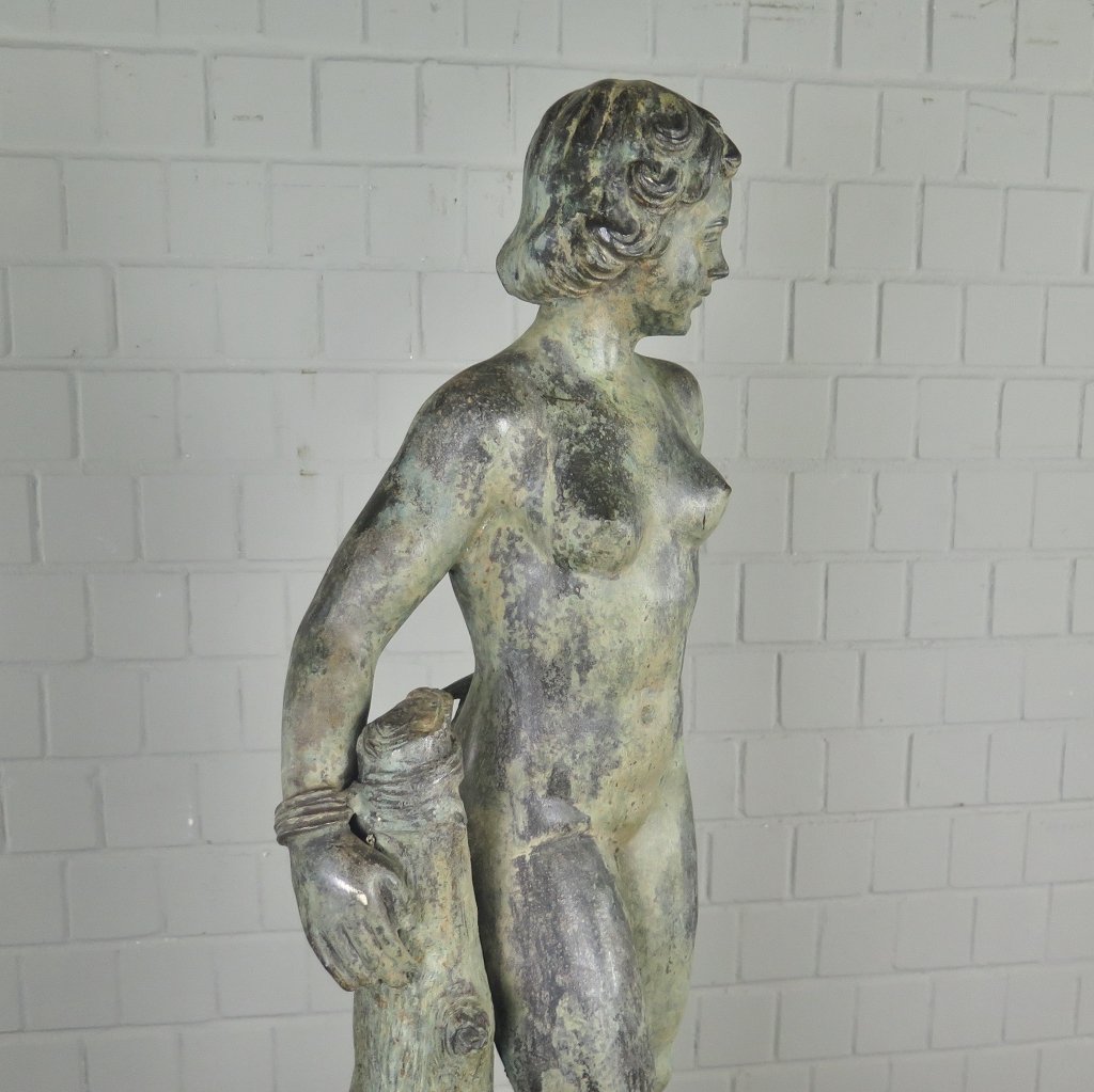 Skulptur Dekoration Frau Bronze 1,02 m