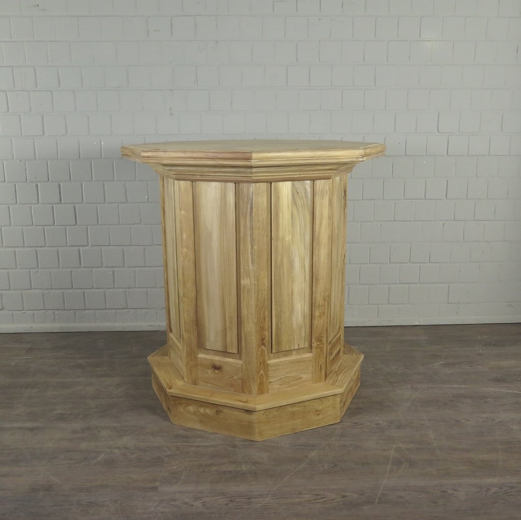 Stehtisch Bartisch Teakholz Ø 1,08